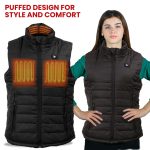 NexGen NXL4301SET Ladies ‘Puffed’ Black ‘Heated’ Textile Vest (Rechargeable Battery Pack Included) - Image 5