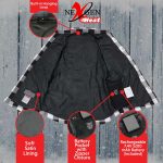 NexGen NXM1601SET Men’s ‘Riffraff’ Black and White Heated Flannel Long Sleeve Shirt (Rechargeable Battery Pack Included) - Image 4