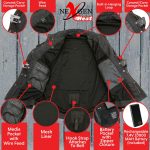 NexGen NXM1715SET Men’s ‘Scorcher’ Classic Heated Black Denim Jacket (Rechargeable Battery Pack Included) - Image 4
