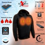 NexGen Heat Men’s Heated – Soft Shell Racing Style  Jacket, 7.4V, 3 Heat Levels, Night Visibility – Cold MPM1761SET - Image 4