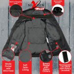 Nexgen Heat MPL2761SET Women’s Black Soft Shell Racing Style Heated Jacket Powered by Rechargeable 10000mAh Battery Included - Image 4