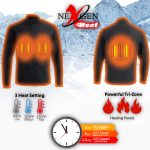 Nexgen Heat NXM1762SET Men’s Soft Shell Heated Jacket – Black Standup Collar Jacket for Winter with Battery Pack - Image 4