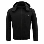 NexGen NXM1767SET Men’s ‘Ruffled’ Black ‘Heated’ Soft-Shell Hooded Jacket (Rechargeable Battery Pack Included) - Image 9