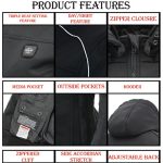 Nexgen Heat MPM1767SET Men’s Black ‘Heated’ Soft Shell Hooded Zipper Front Jacket (Rechargeable Battery Pack Included) - Image 6