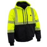 Nexgen Heat MPM1773SET Men’s Heated High Visibility Work Hoodie, Neon Green Hi Vis Reflective Hoodie w/ Battery - Image 11