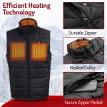 NexGen NXM3301SET Men’s ‘Puffed’ Black Heated Textile Vest (Rechargeable Battery Pack Included) - Image 18