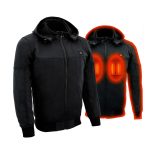 NexGen Heat Men’s Heated – Soft Shell Racing Style  Jacket, 7.4V, 3 Heat Levels, Night Visibility – Cold NXM1761SET