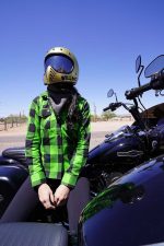Milwaukee Leather MNG21606 Women’s Lime Green and Black Long Sleeve Cotton Casual Flannel Shirt - Image 8
