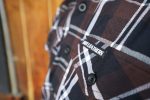 Hot Leathers FLM2008 Mens Brown Black and White Long Sleeve Flannel Shirt - Image 7