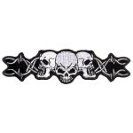 Hot Leathers PPA1052 Barbed Wire Skull Trio Patch 5″ x 1″