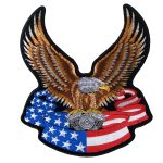 Hot Leathers PPA1092 Eagle Banner American Patch 3″ x 4″