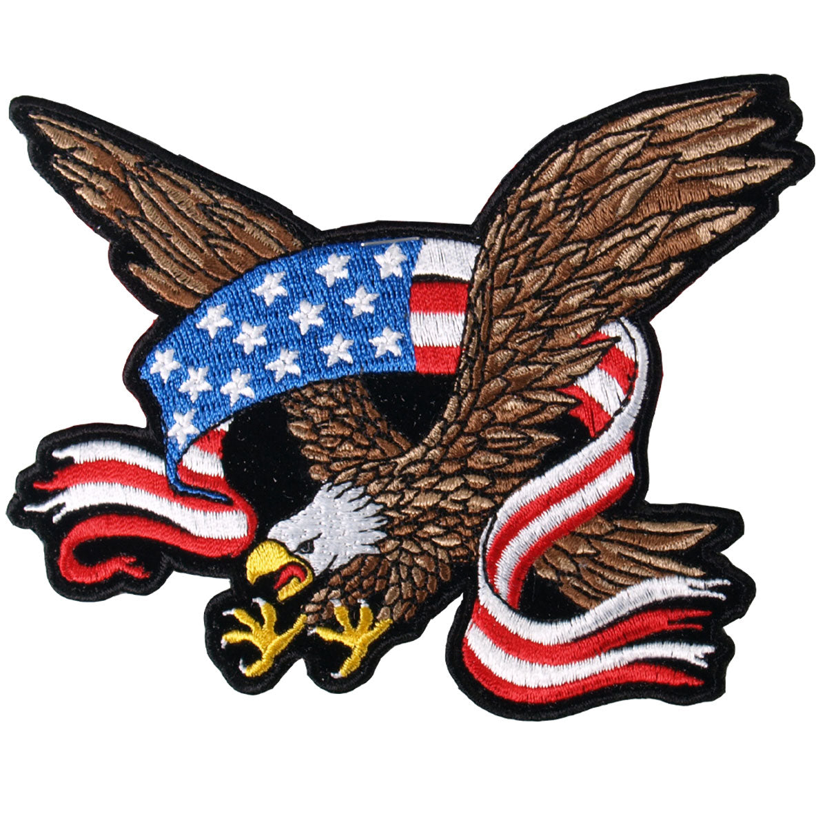 Hot Leathers PPA1187 American Flag Banner Eagle 11″ x 9″ Patch