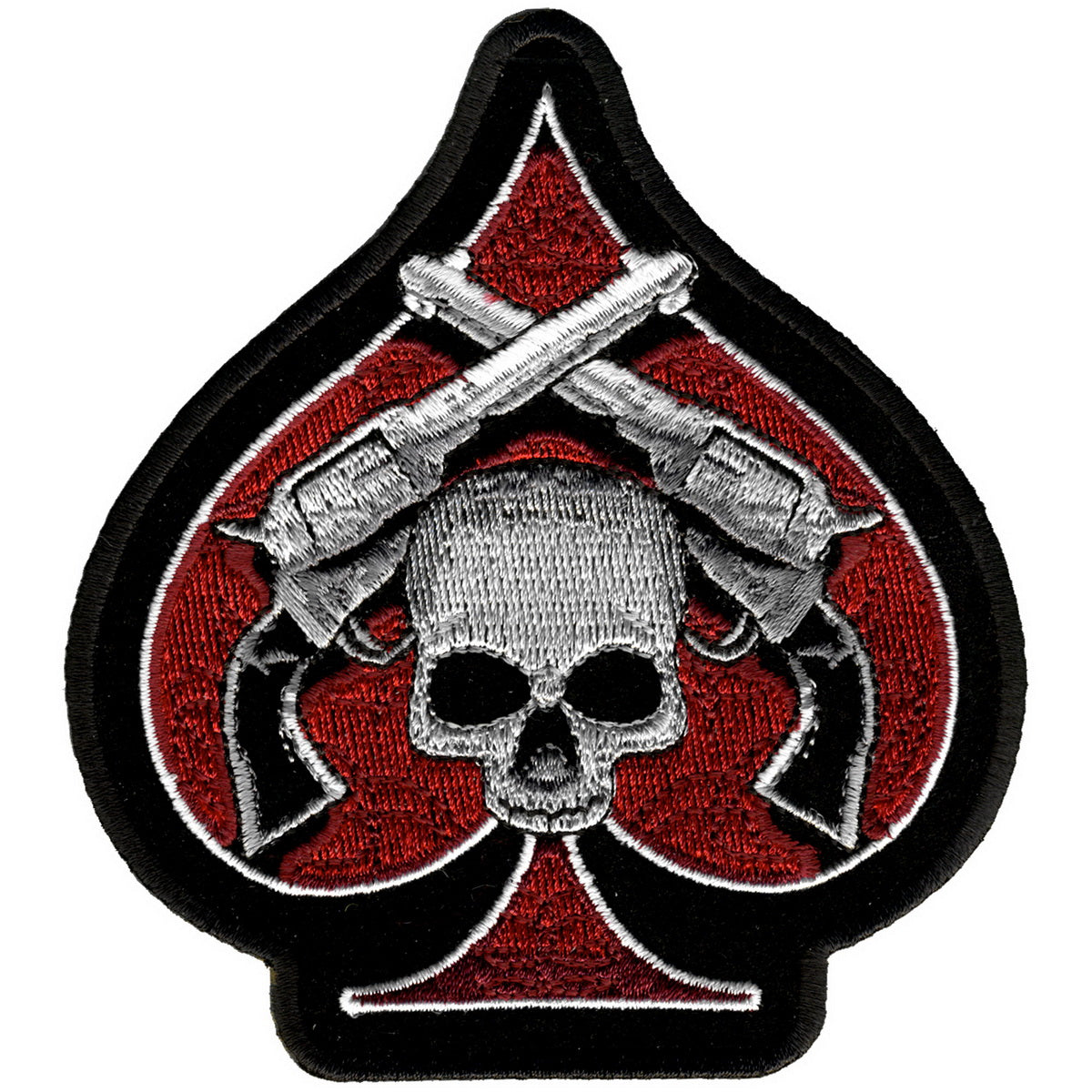 Hot Leathers PPA1870  Skulls and Pistols Patch 4″x 4″