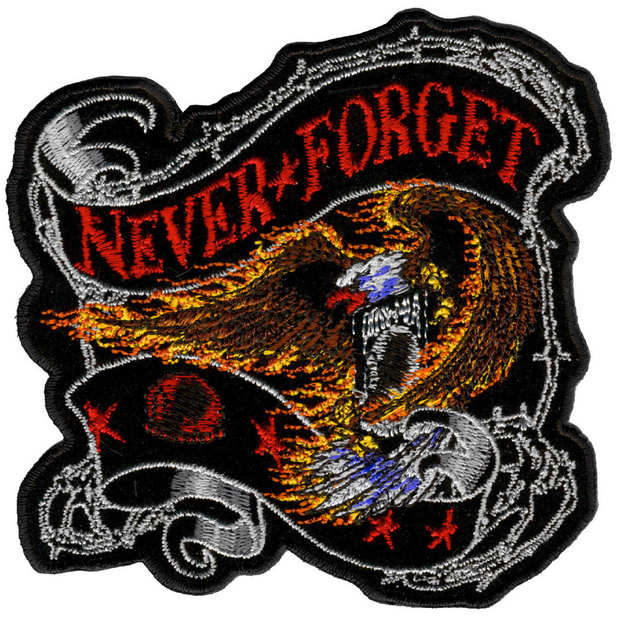 Hot Leathers PPA3007 Never Forget Eagle 12″ x 12″ Patch