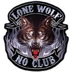 Hot Leathers PPA3850 Lone Wolf, No Club Patch 5″ x 5″
