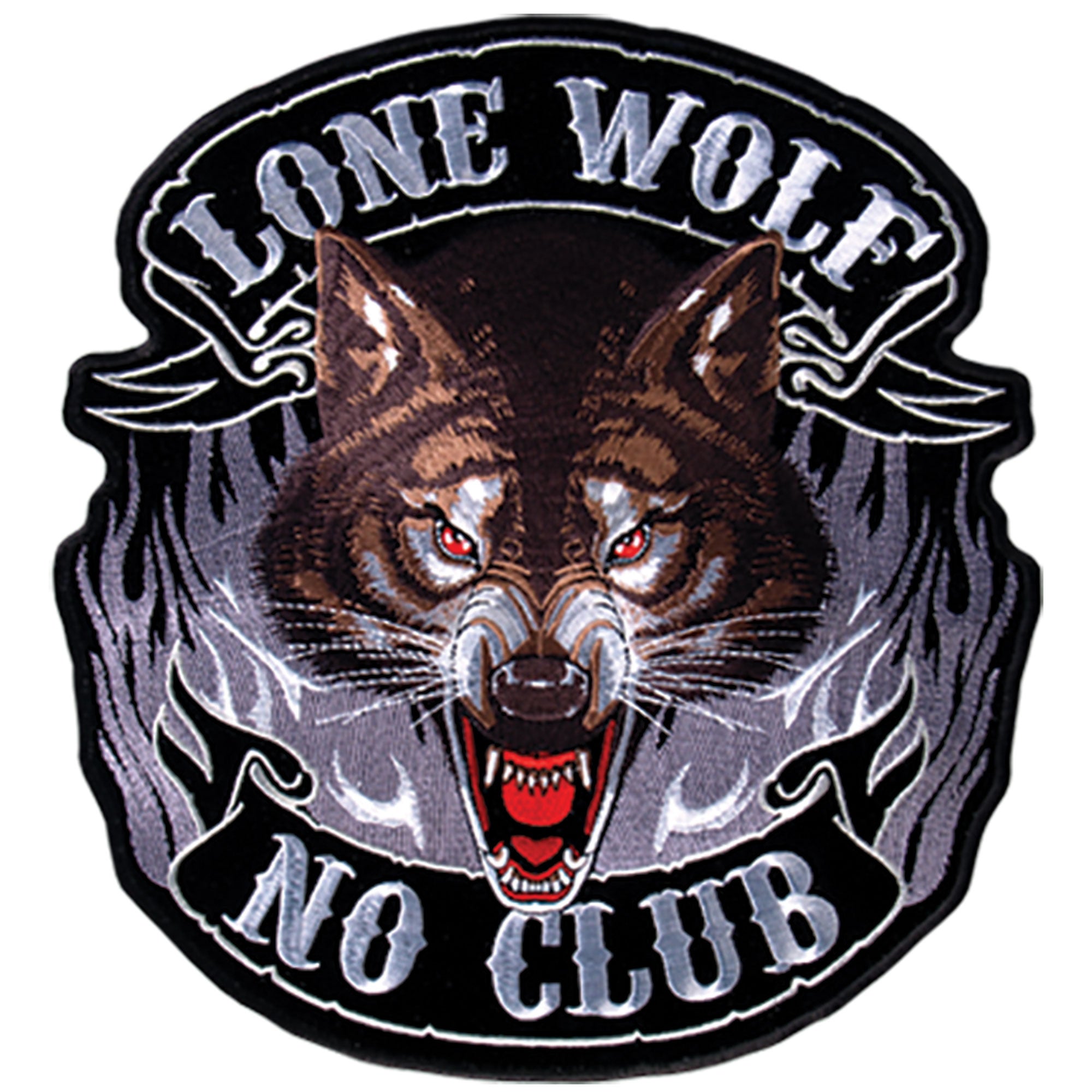 Hot Leathers PPA3850 Lone Wolf, No Club Patch 5″ x 5″