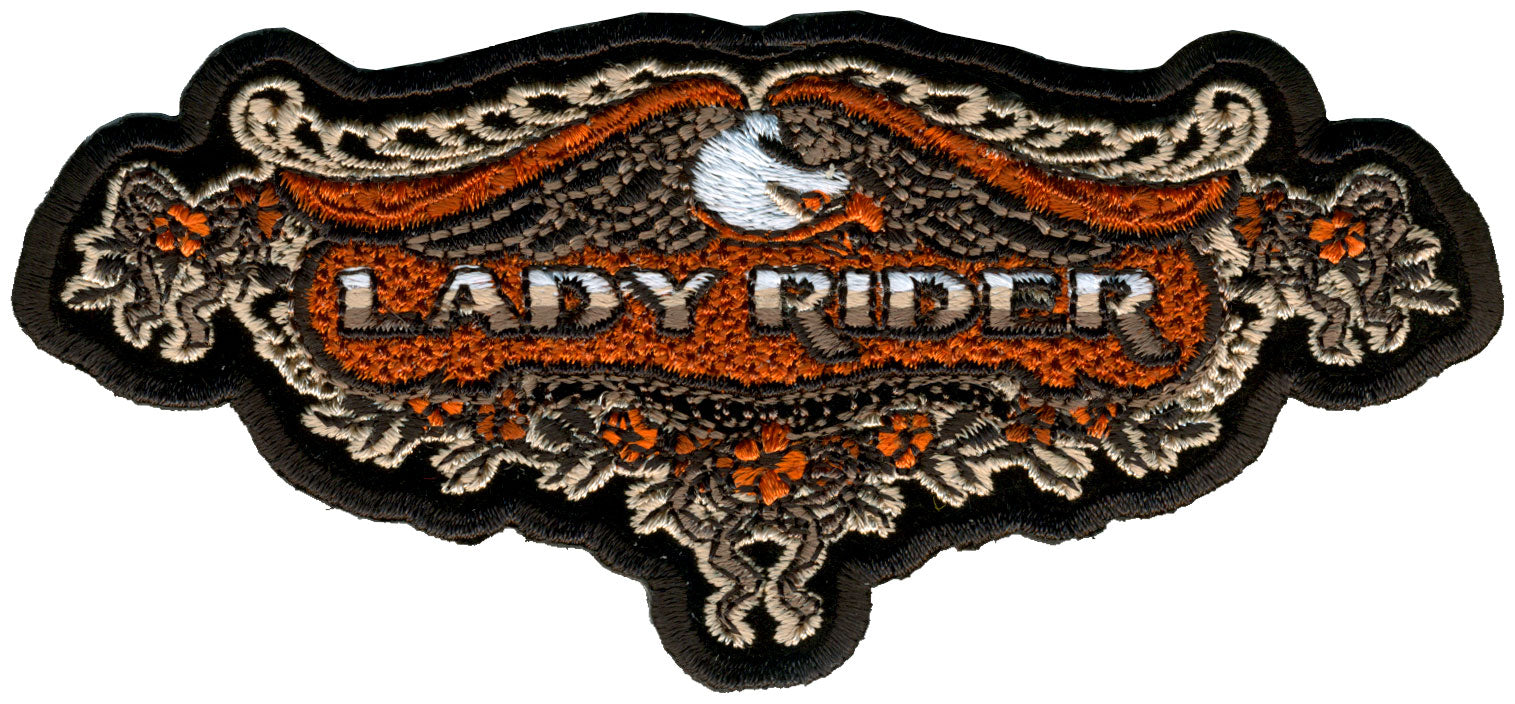 Hot Leathers PPA3980 Lace Eagle Lady Rider Patch 5″ x 2″