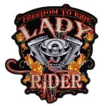 Hot Leathers 4″ x 4″ Freedom to Ride Lady Rider Patch PPA4000