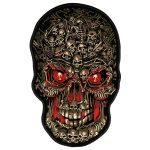 Hot Leathers PPA4027 Skull Made of Skulls Patch 8″ x 12″
