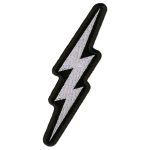 Hot Leathers Silver Lightening Bolt 2″ x 5″ Patch PPA4192