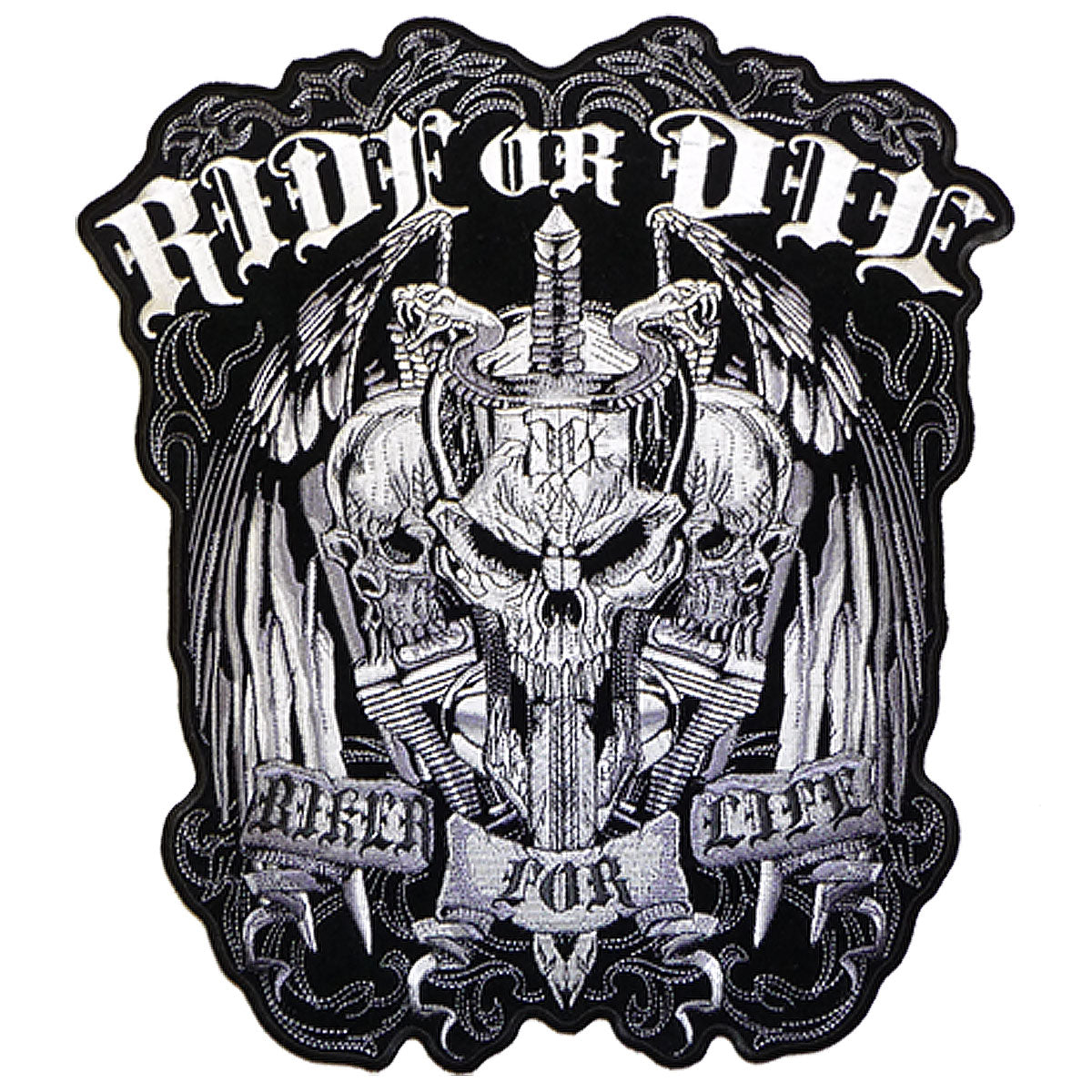 Hot Leathers PPA5187 Ride or Die Biker for Life 11″ x 12″ Patch