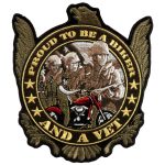 Hot Leathers PPA5500 Proud to be a Biker and a Vet Patch 5″ x 6″