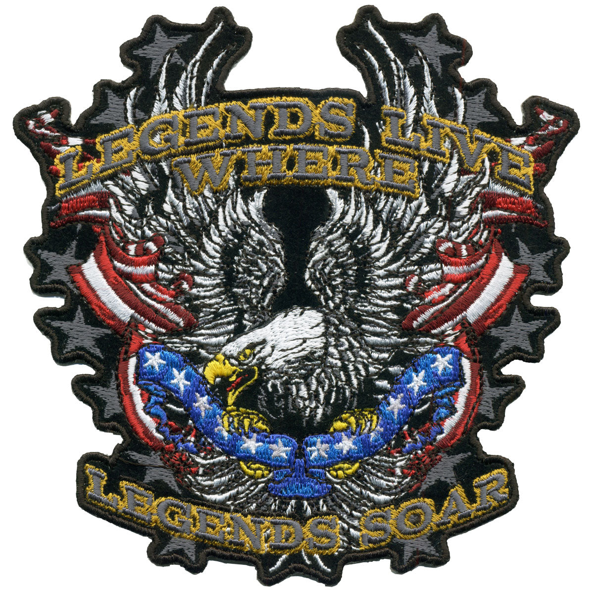 Hot Leathers PPA5657 Legends Soar Patriotic Eagle 11″ x 11″ Patch