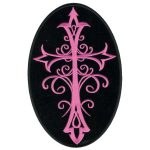 Hot Leathers PPA5790 Pink Crucifix 3″ x 5″ Patch