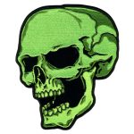 Hot Leathers Green Skull Left 4″ Patch PPA5840