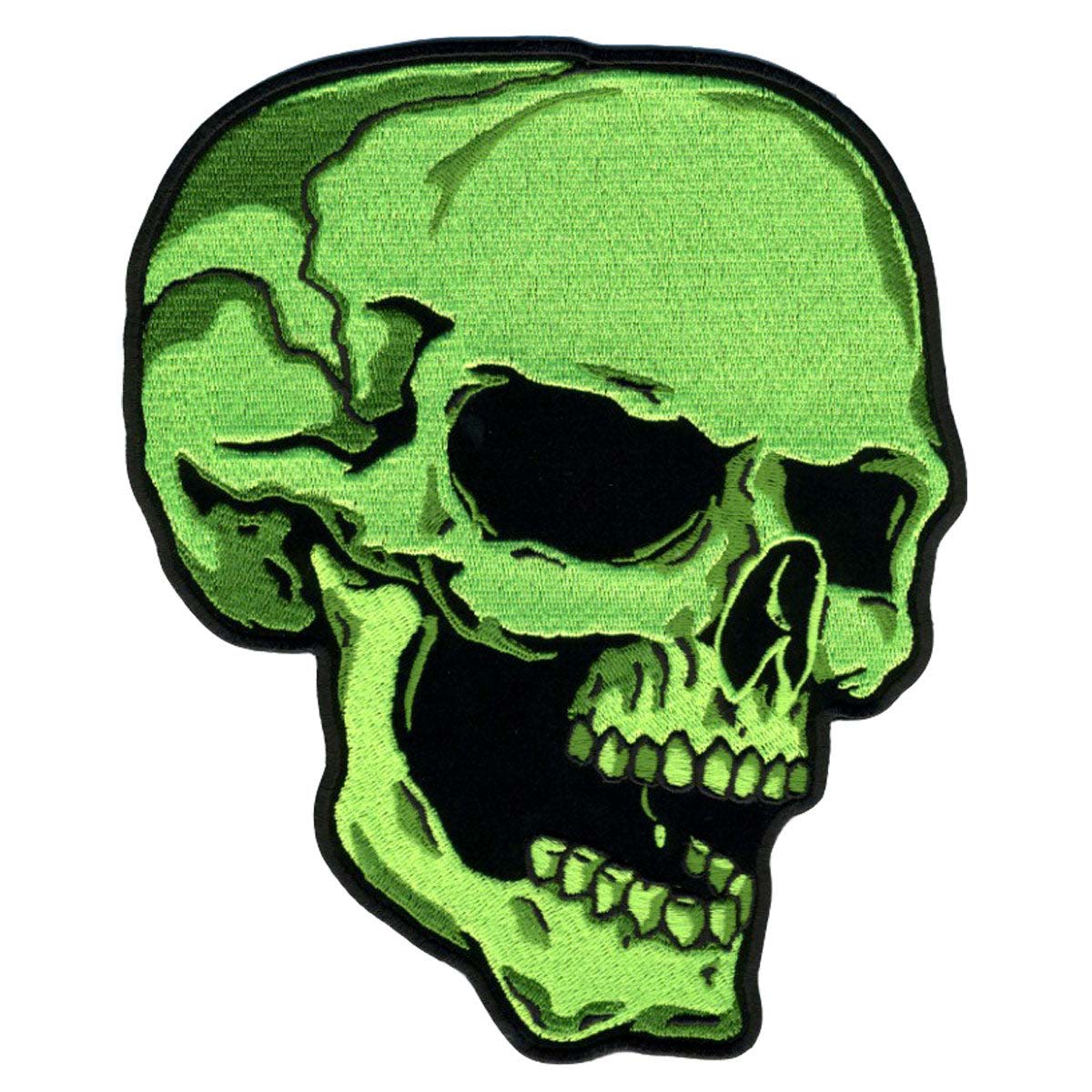 Hot Leathers Right Facing Green Skull 3″ Patch PPA5850