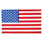 Hot Leathers PPA6151 American Flag White Border 3″ x 2″ Patch