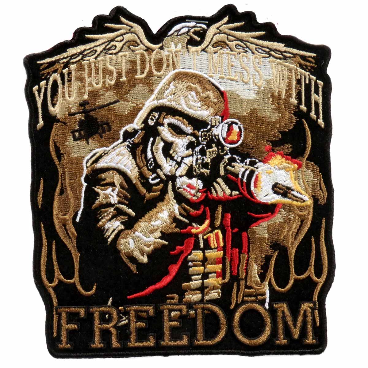 Hot Leathers 5″ x 6″ Skull Soldier Patch PPA6365