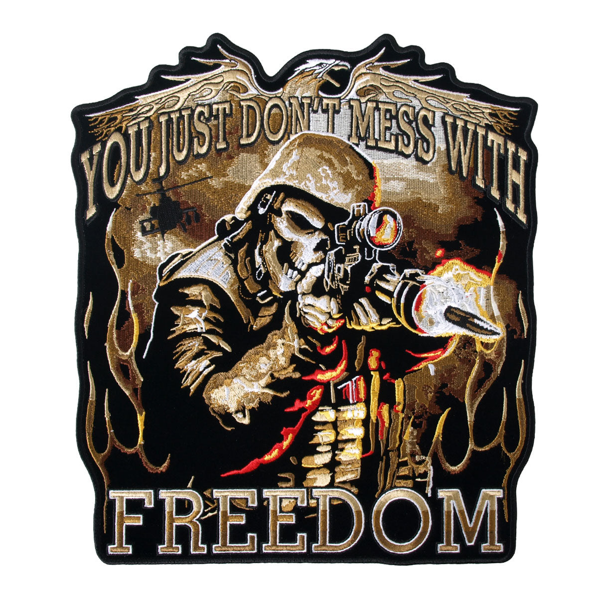 Hot Leathers PPA6367 Skull Soldier 10″ x 11″ Patch