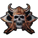 Hot Leathers Viking Skull 12″ x 10″ Patch PPA6539