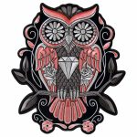 Hot Leathers PPA6697 Sugar Owl 8″ X 9″ Patch