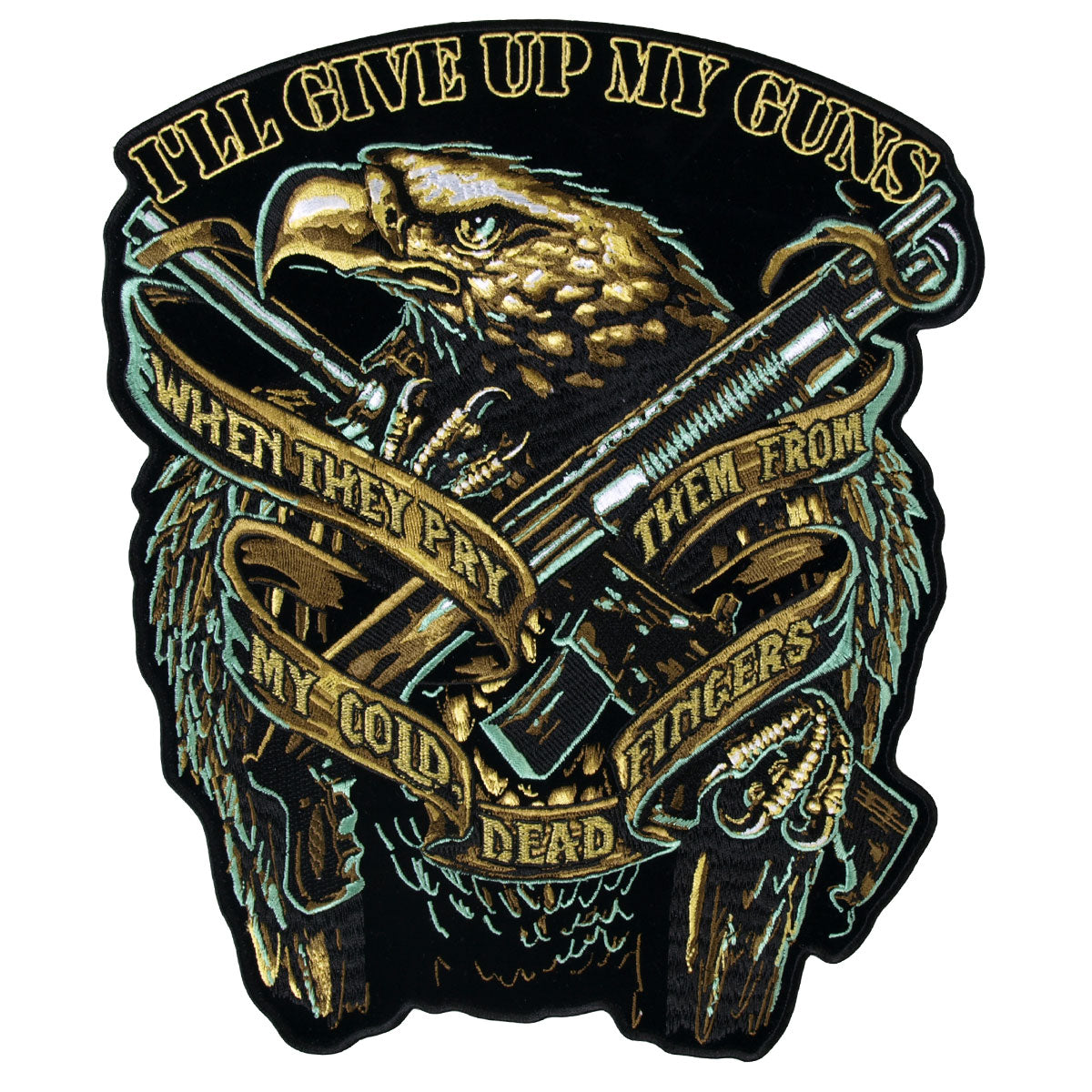 Hot Leathers PPA6799 Eagle Guns 9″ x 11″ Patch