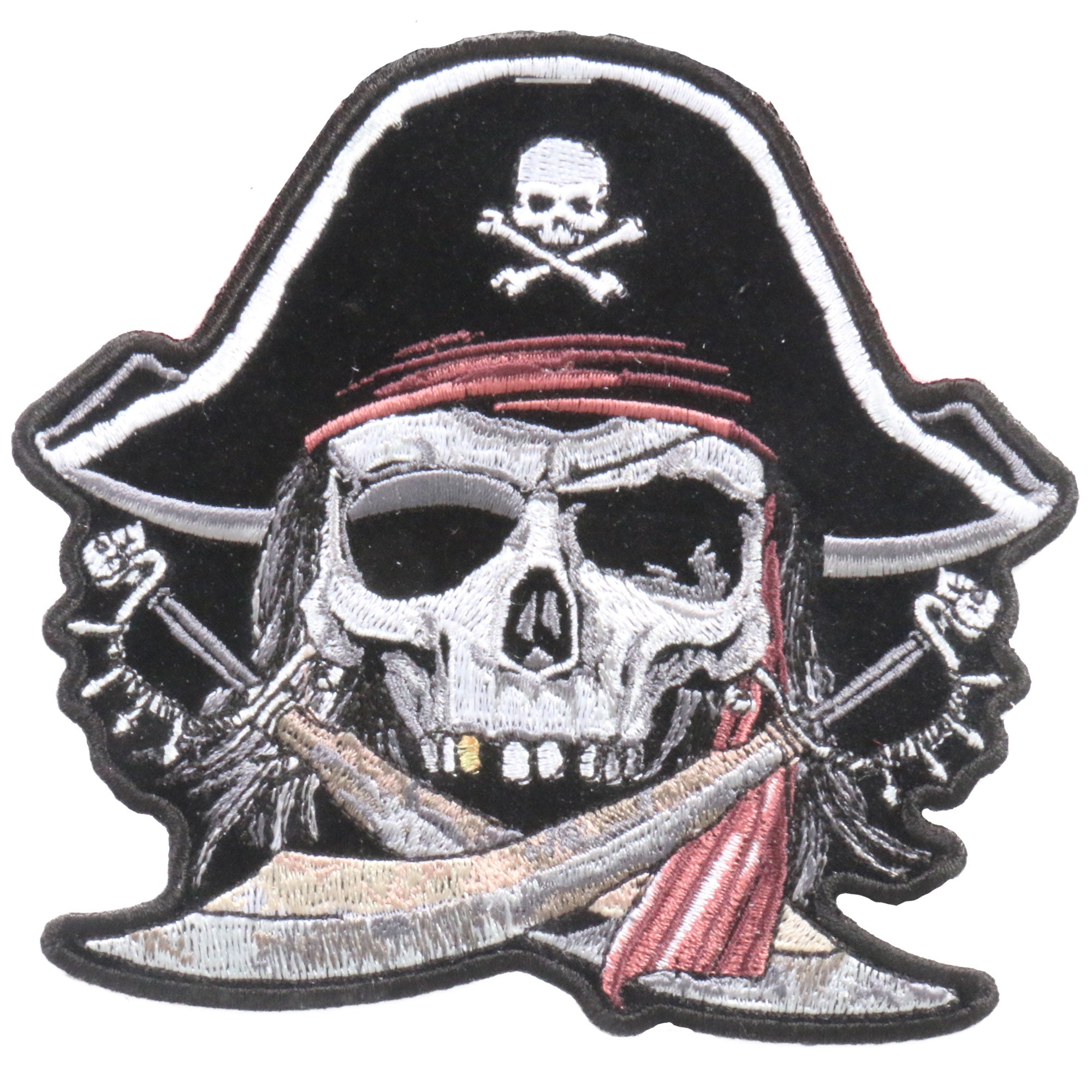 Hot Leathers PPA6843 Pirate Skull 5″ x 5″ Patch