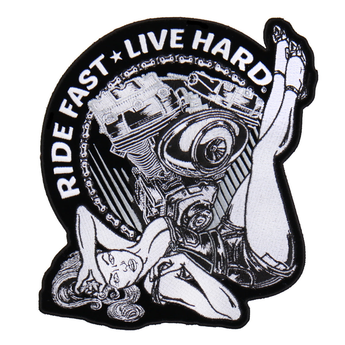 Hot Leathers PPA7593 Motor Pin Up 4.5″ x 4″ Patch