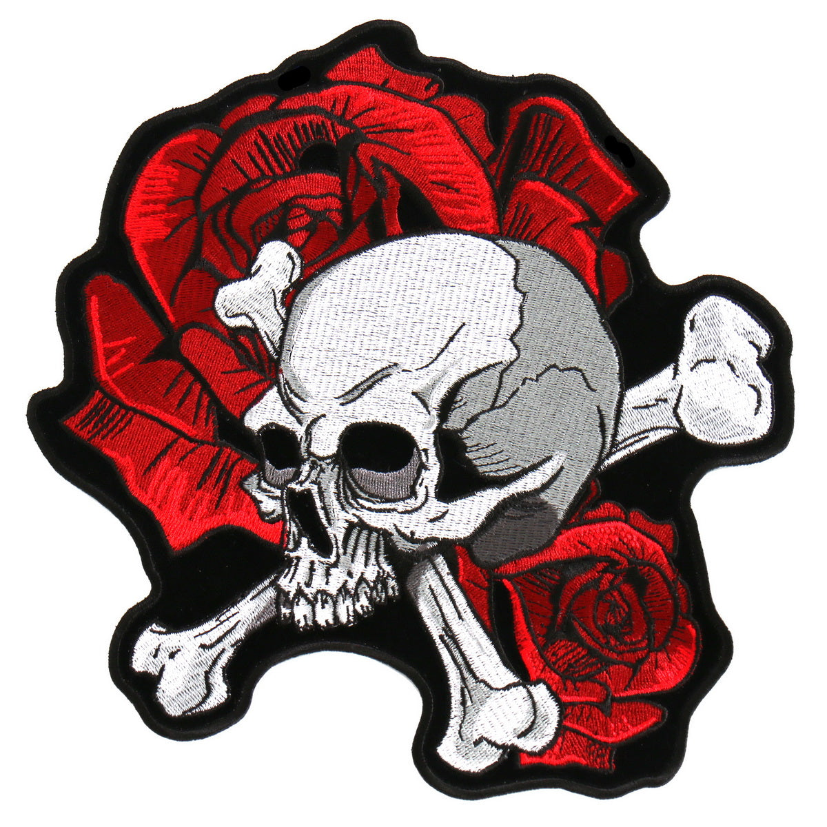 Hot Leathers PPA7600 Skull and Roses 4″ x 4.5″ Patch