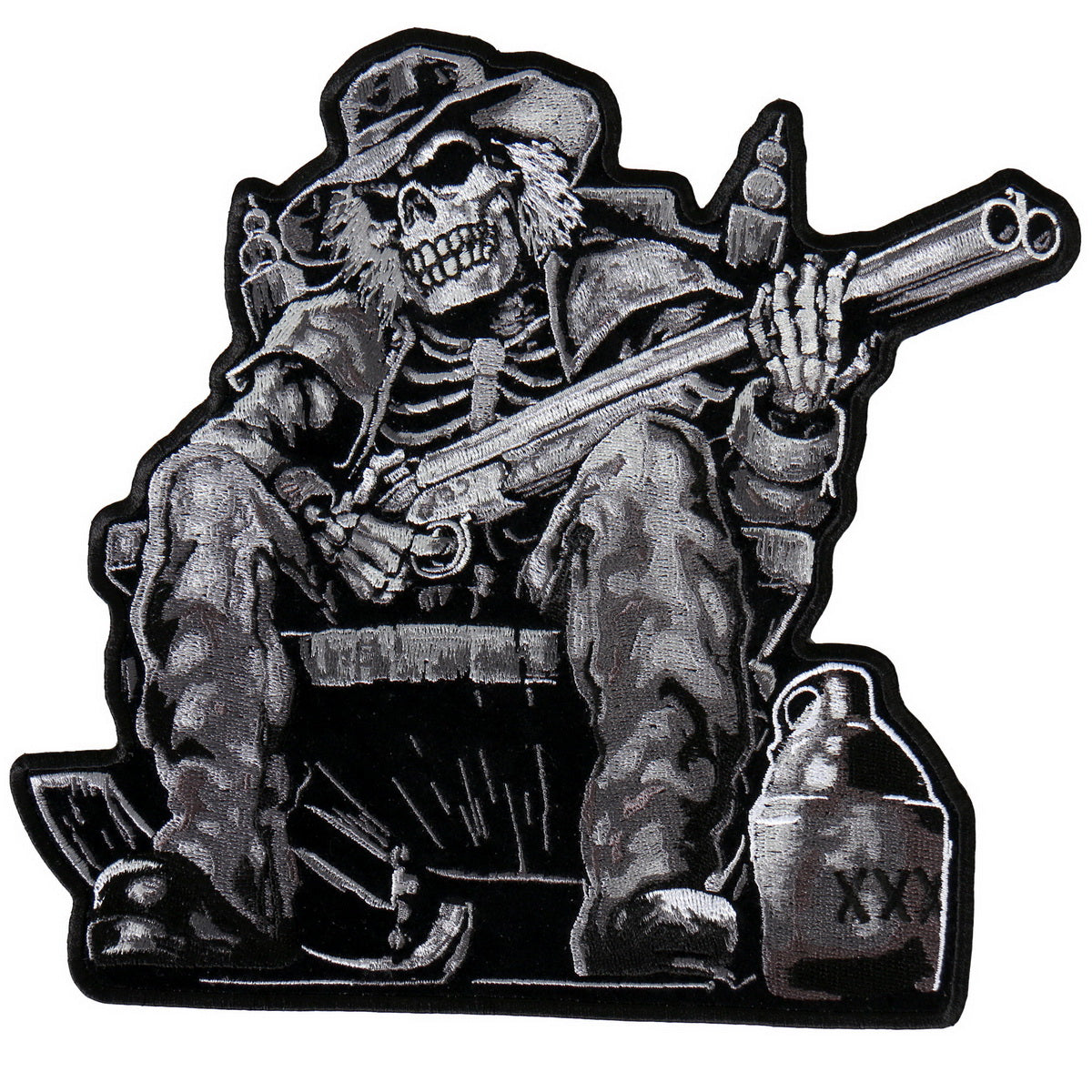 Hot Leathers PPA8107 Moonshine Skeleton 9″X9″ Patch