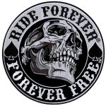 Hot Leathers PPA8217 Ride Forever, Forever Free Skull 9″ x 9″ Patch