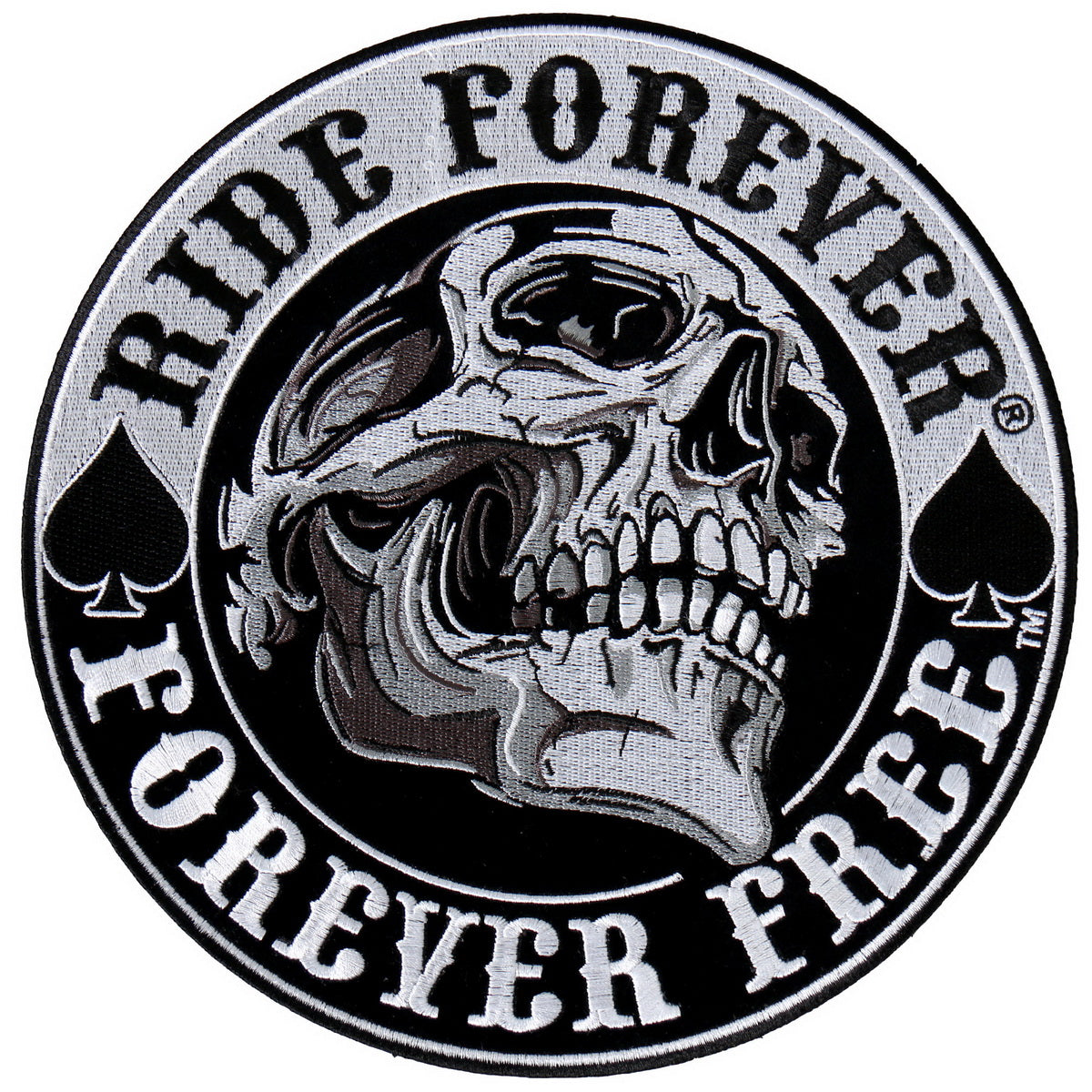 Hot Leathers PPA8217 Ride Forever, Forever Free Skull 9″ x 9″ Patch