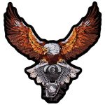 Hot Leathers PPA8229 Storm Clouds Eagle 12″ x 12″ Patch
