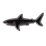 Hot Leathers PPA8492 Great White Shark Back Bike Embroidered 4″X2″ Patch