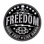 Hot Leathers PPA8790 Freedom Ride Fast Live Hard 4″x 4″ Patch