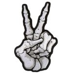 Hot Leathers 3″ x 5″ Skeleton Peace Sign Patch PPA9090