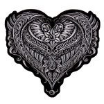 Hot Leathers PPA9208 Ornate Heart 8″x8″ Patch