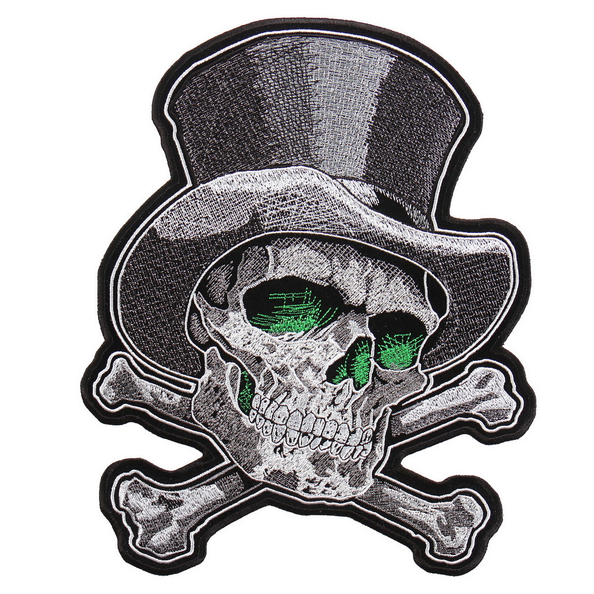 Hot Leathers PPA9340 Top Hat Cross Bones 3″ x 4″ Patch