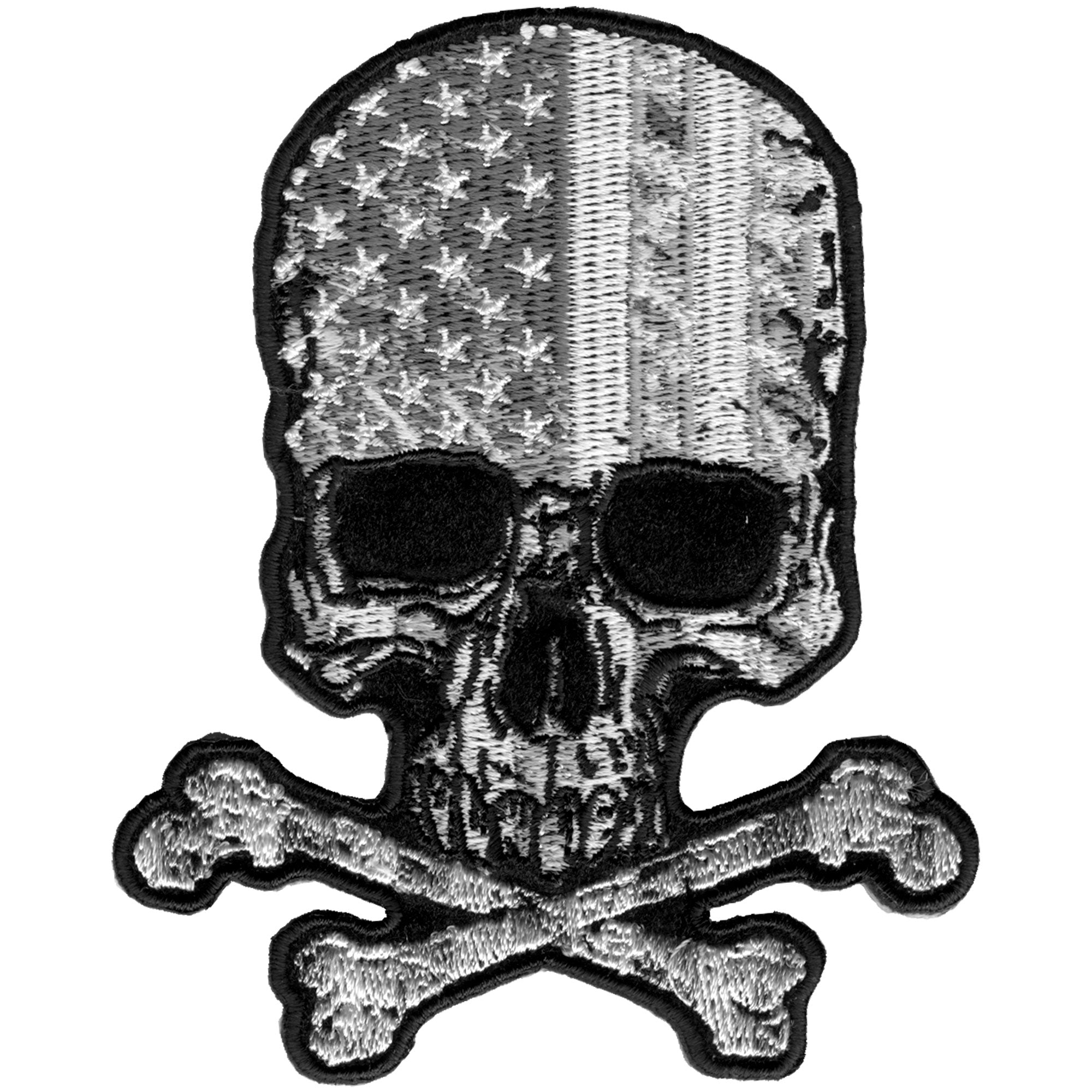 Hot Leathers PPA9450 Flag Skull 3″ x 4″ Patch