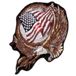Hot Leathers Hoop Eagle Patch 4″X 4″ PPA9493